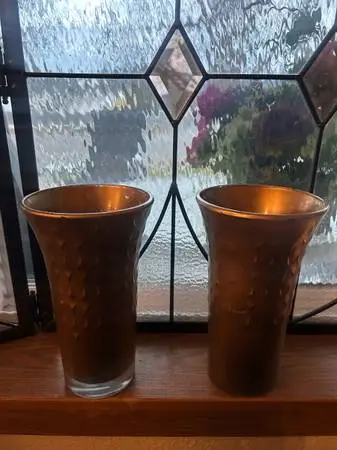 Gold Colored Glass Vases