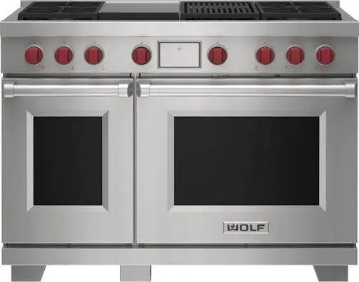 WOLF 48 INCH DUAL FUEL PRO SERIES GAS RANGE NEW , WARRANTY