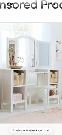 Vanity table plus stool - potterybarn kids