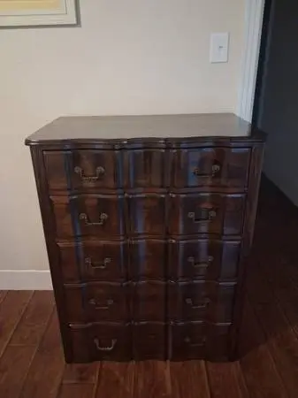 ANTIQUE 5 Drawer Walnut Dresser