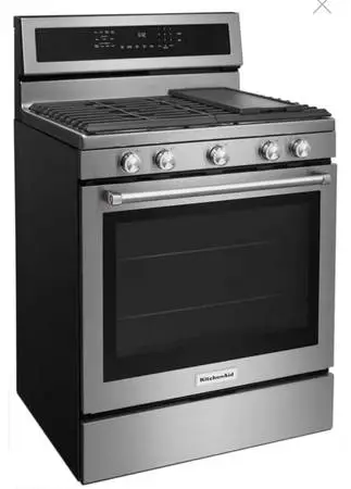 KitchenAid 5 Sealed Burners Freestanding Gas Range StainlessSteel New