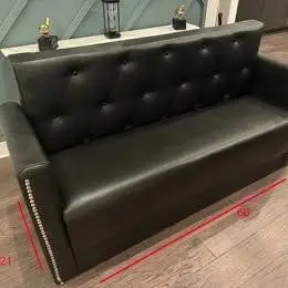 Restaurants,Bar,Club, Lunge, USED BLACK Commercial COUCH LIKE NEW