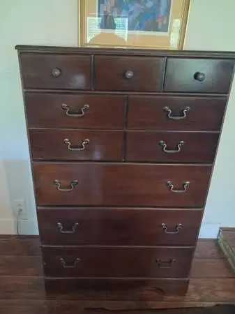 5 Drawer All Wood Dresser Beautifully Restored