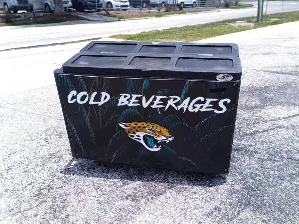 Nice! Mobile Ice Bin Drink Cooler Merchandiser - 288 Qt