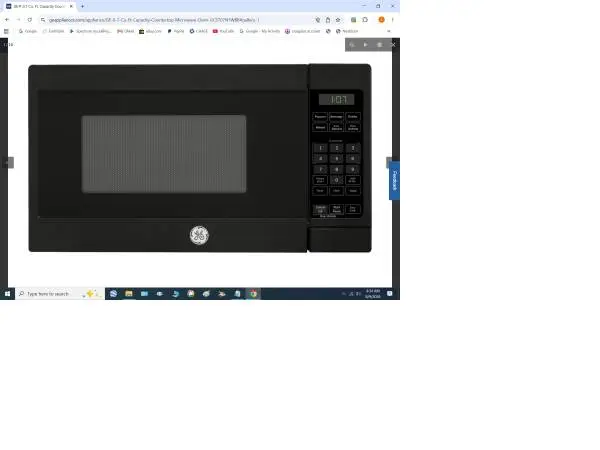 GE GCST07N1W1BB 700 Watt Countertop Microwave Oven