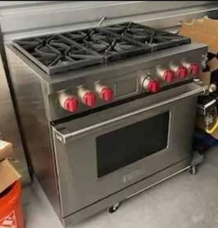 Wolf 36 stainless steel gas stove