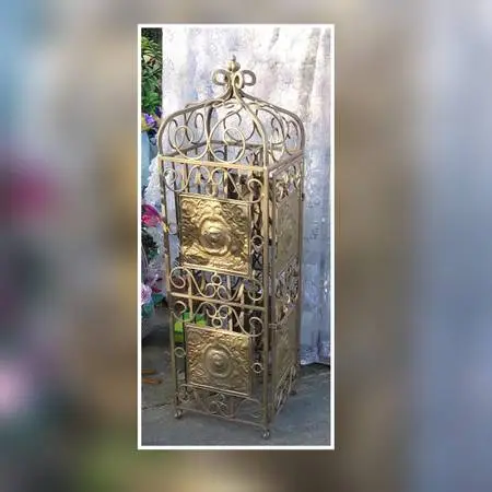Gorgeous Wrought Iron Tall Wine Rack!