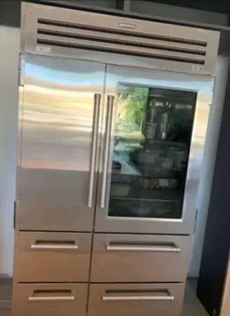 Subzero pro 48 stainless steel built in refrigerater