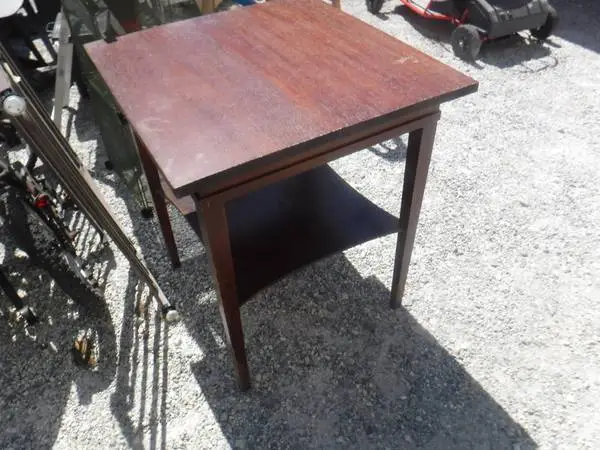 Dark Walnut Wood Side Table