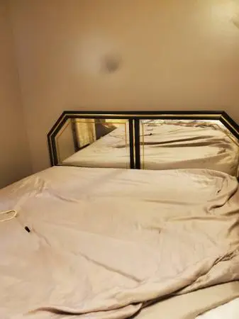 Bedroom set bed dresser and table