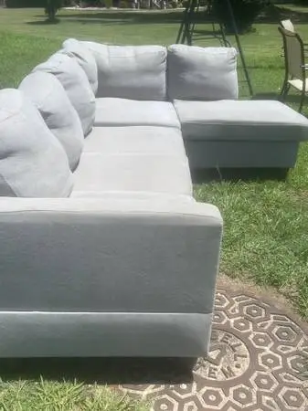 Light Gray L-Shaped Sectional Sofa with Chaise