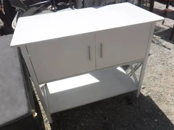 Modern White Server Cabinet