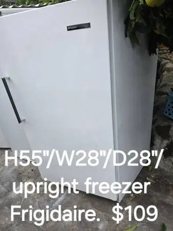 M.size upright  freezers