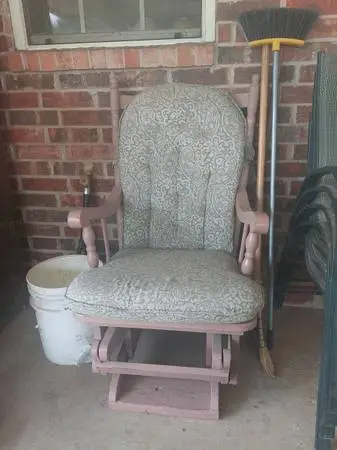 Pink rocking glider