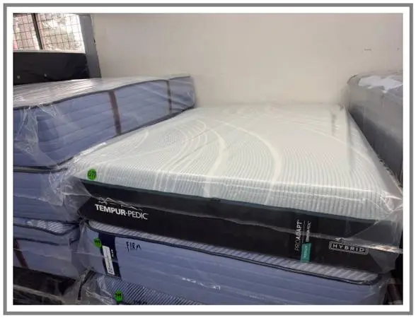 FULL SIZE TEMPURPEDIC PROADAPT (MEDIUM) HYBRID MATTRESS & BOX BED