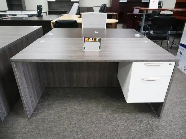 *9 Colors New in Box 60, 66 or 71w x 30d Desk w/ New Locking BF File