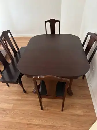 Antique table and chairs