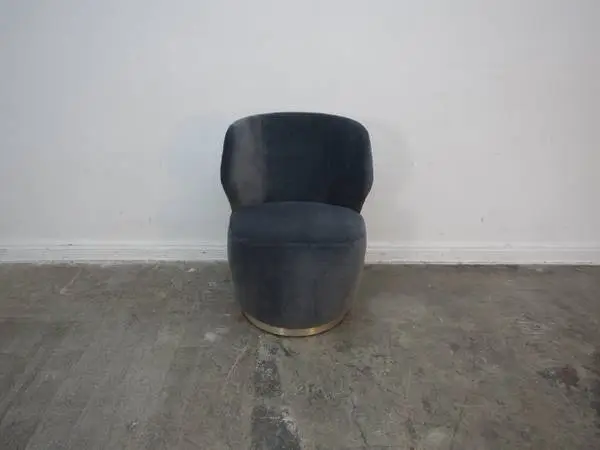 Poppy Chair Midnight Grey Performance Velvet $699.00 2