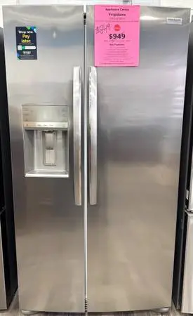 Frigidaire Gallery 36”W 25.5 cu.ft Openbox Stainless Steel Sude By Side Refrig