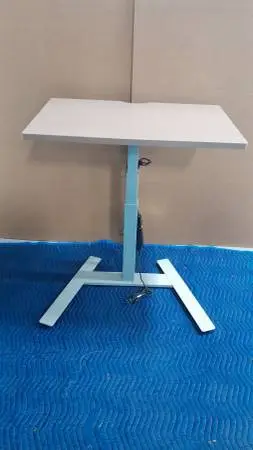 1 NEW Sit Stand Height Adjustable 36/42w X 24d Tan Desk w/Mobile File