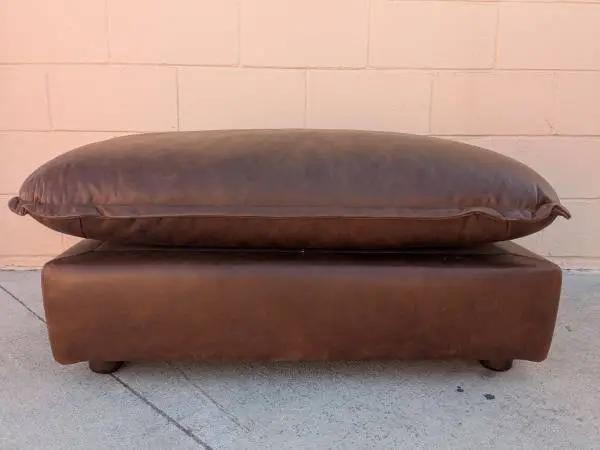 Sixpenny neva leather ottoman