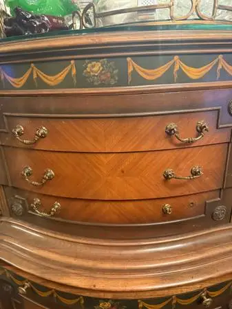 Vintage hand painted dresser drawer
