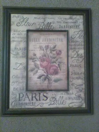 Framed Paris picture