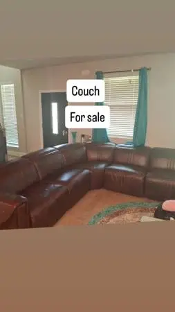 Genuine leather couch