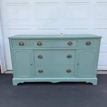 Vintage Solid Wood Sideboard Buffet Server Cabinet