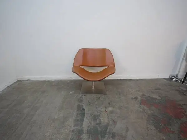 Dema Lip Style Leather Swivel Chair As-Is $599.00 39W  x 34 D  x 31