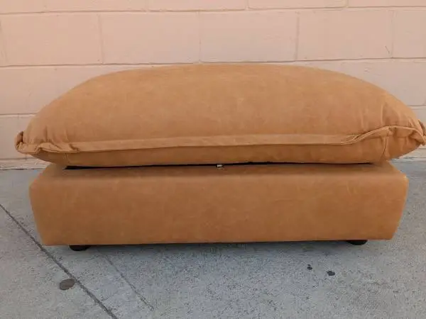 Sixpenny Leather ottoman