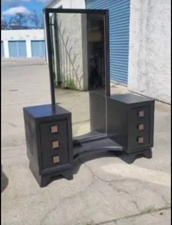 Vanity with full length mirror