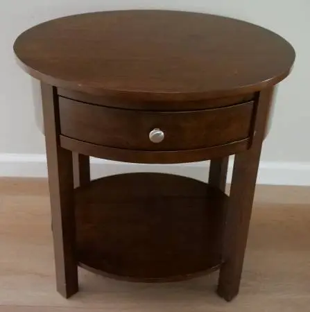 Red Barrel Studio Brand Oval-Shaped Solid-Wood End Table