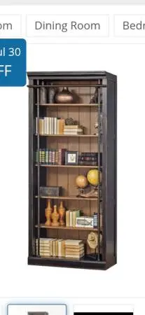 Tall 94 Bookcase Ebony Finish