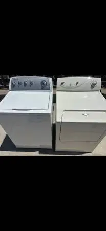 Whirlpool washer and Maytag electric dryer will deliver and install