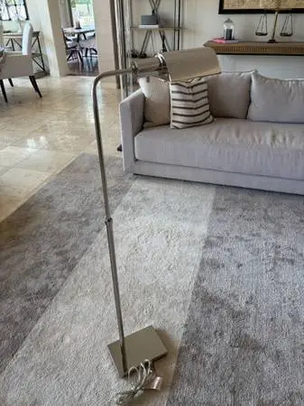 Restoration Hardware polished nickel floor lamp