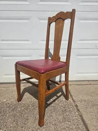 Antique Arts and Crafts Oak Dining Chairs