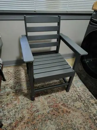 Brand New All-Weather Outdoor HDPE Patio Chair (Plastic Wood, Strong)