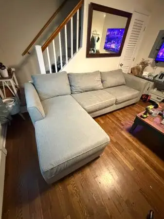 Practically brand new sectional sofa couch with chsise