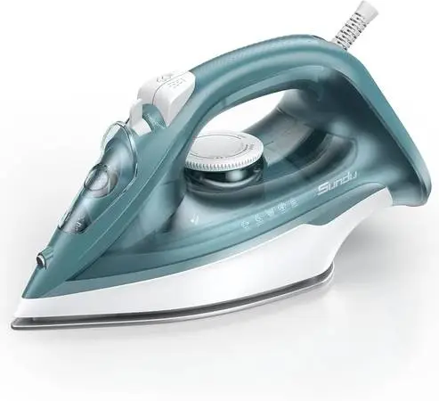 Burst steam Iron for Clothes - 1500W Iron with Ceramic Soleplate