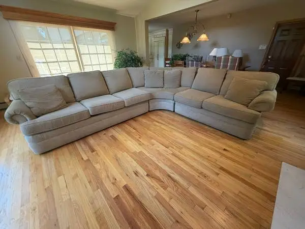 Great Looking Neutral 3 Piece Sectional from Sherrill in Great Conditi
