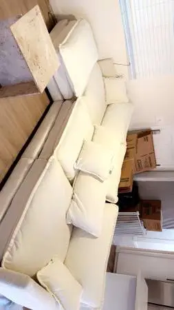 Cream Couch with Ottman (need gone asap!)
