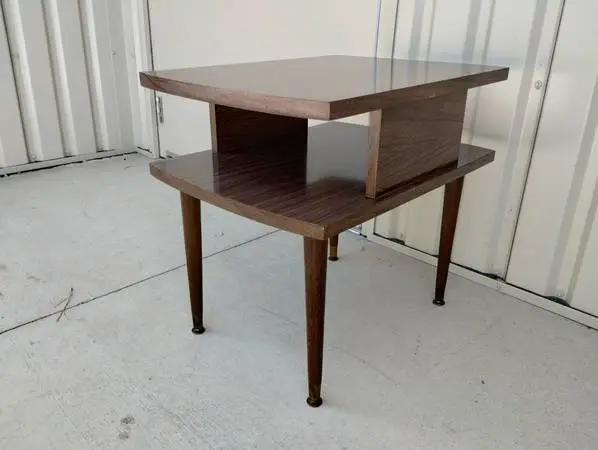 Vintage 1960s Mid Century Modern 2 Tier Stand