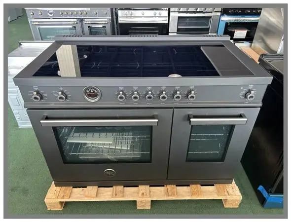 Bertazzoni Professional Series 48 In. Induction Range- Black Carbonio