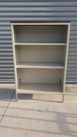 Vintage Metal Bookshelf with Adjustable Shelves
