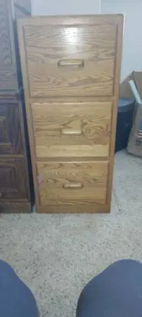 Oak File Cabinet