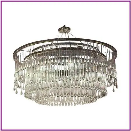 Ochre Light Drizzle Three-tier Round Chandelier