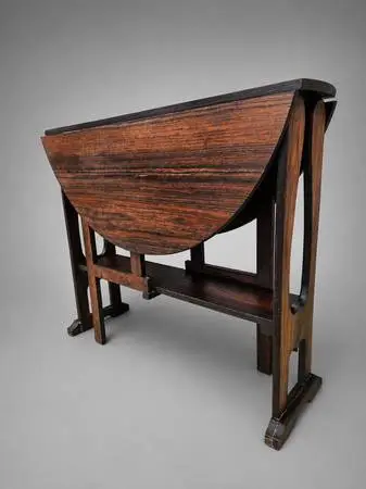 Mid Century Danish Modern Diminutive Rosewood Drop Leaf Table