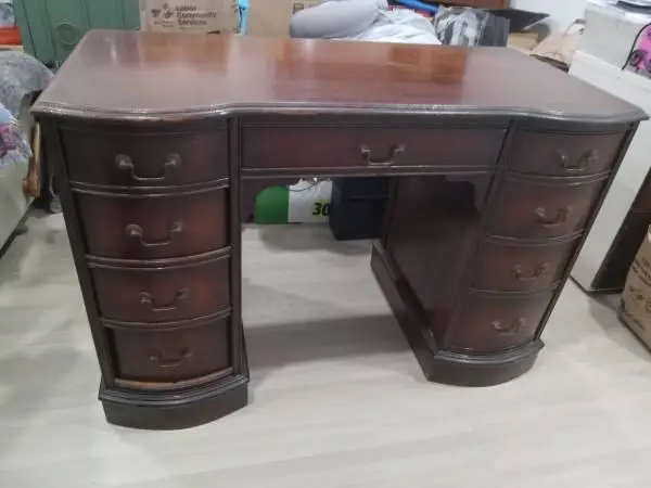Real solid wood desk, 9 drawers $140, excellent condition