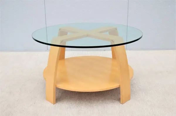 Art Deco Style Mark Muller for Nienkamper Max Round Glass Coffee Table
